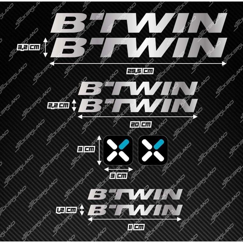 Sticker Set Compatible with Frame BTWIN MTB Mountain Bike and