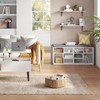 DINZI LVJ Shoe Storage Bench with Cushion, Cubby Shoe Rack