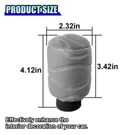 Car Gear Shift Knob Cover, Universal Automotive Gear Lever Handle Protector Cover, Vehicle Stick Shifter Cover Car Interior Decoration Accessories for Most Cars, SUVs, Trucks (Grey)