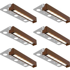 6 Pack Hardscape Lighting, 6.8 Inch 2W Retaining Wall Light, Low Voltage Step Lights Outdoor, 12V Outdoor Step Lights, 3CCT Selectable 2700K-5000K, IP65 Waterproof Hardscape Paver Light