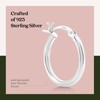KEZEF 925 Sterling Silver Hoop Earrings | 2mm High Polished