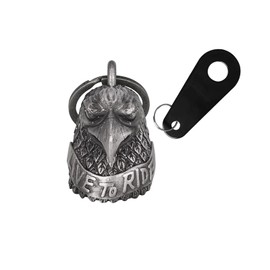 Motorcycle Bells w/Hanger Biker Bell Motorcycle Accessories for Good Luck Safe Riding Luck Key Chain Bell