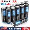 EBL 12Pcs EBL 3000mAh 1.5V AA Lithium Batteries Constant Volt