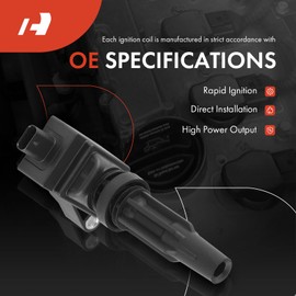 A-Premium Bobina de encendido compatible con Ford Fiesta 2011-2019 L4 1.6L 2.0L frontal