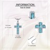 CUPENDA Cross Urn Necklaces for Ashes 925 Sterling Silver Turquoise