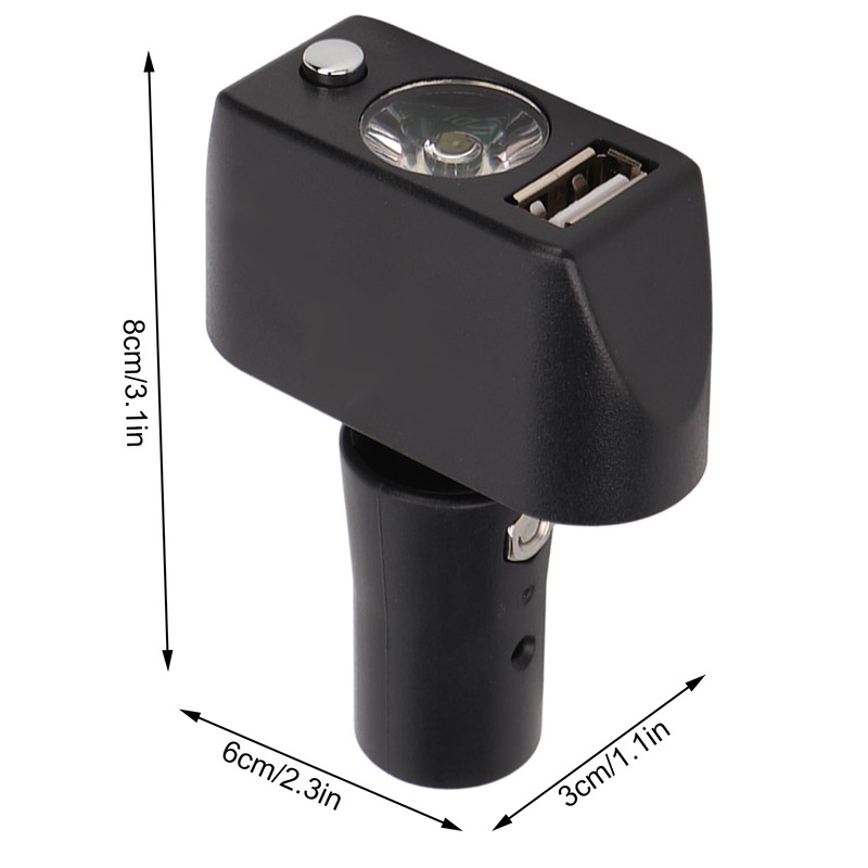 Electric Wheelchair Light 3 Pin XLR Head USB Charging Adjustable