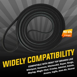 341241 Dryer Drum Belt - Exact fit for Whirlpool & Kenmore Dryer - Replaces: AP2946843, W10127457, FSP341241, 8066065,694088,26000341241 26000349533 31001026