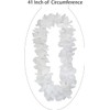 YIKANGHENG 4 Pcs White Artificial Flowers, Hawaiian Leis for Party,