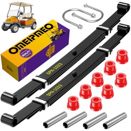 Golf Cart Heavy Duty Rear Leaf Spring Kit, Club Car 4-Leaf Springs Fit Club Car Precedent 2004-UP, Leaf Spring with Bushings Sleeves U Bolts, Golf Cart 4-Leaf Spring Replaces OEM# 102509301 102513001