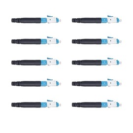 Xunsomten - 10 pcs LC Singlemode Fiber Optic Quick Assembly Connector Fiber Optic Fast Connectors Singlemode 9/125 Mechanical Connectors Adapter for 0.9/2.0/3.0/2.0 * 3.0mm Singlemode Fiber Cable