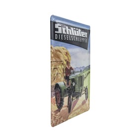 Retro Tractor Tin Sign - Vintage Car Tractor - Suitable for Schlüter Fans, Embossed Tin Sign 30 x 20 cm