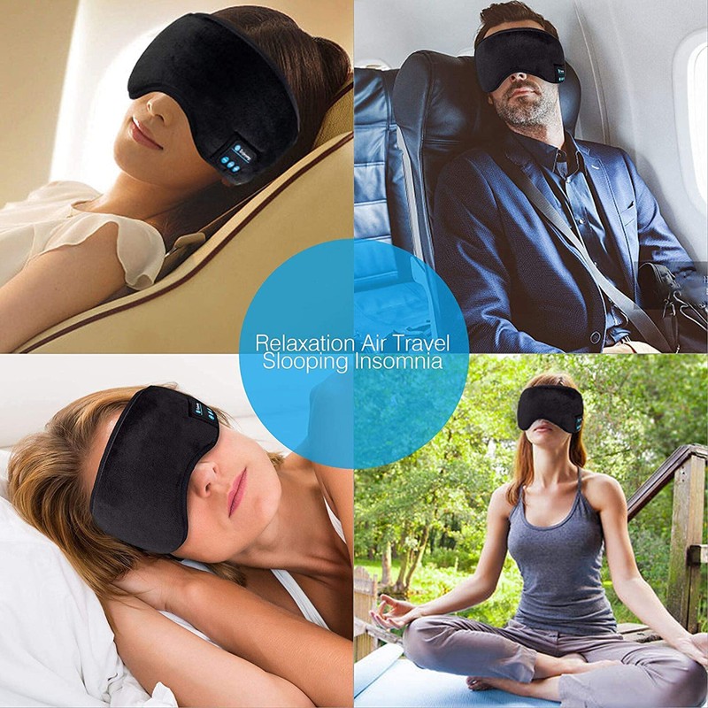 Music Eye Mask Eye Covers for Sleeping Wireless BT Sleep