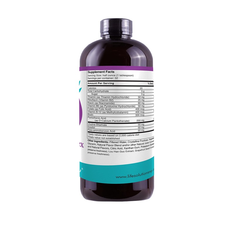 Life Solutions - Liquid Super B-Complex - 16 Oz. Naturally