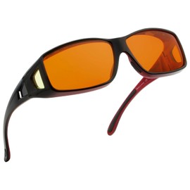 Fitover - anteojos para computadora, color azul, Black Red-100% Blue Light Blocking, Talla unica