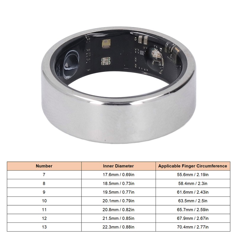 Smart Ring Lightweight Body Temperature Sleep Monitoring Pedometer Smart Health