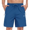 MoFiz Men's Athletic Short with Zipper Pocket Gym Exercise Training
