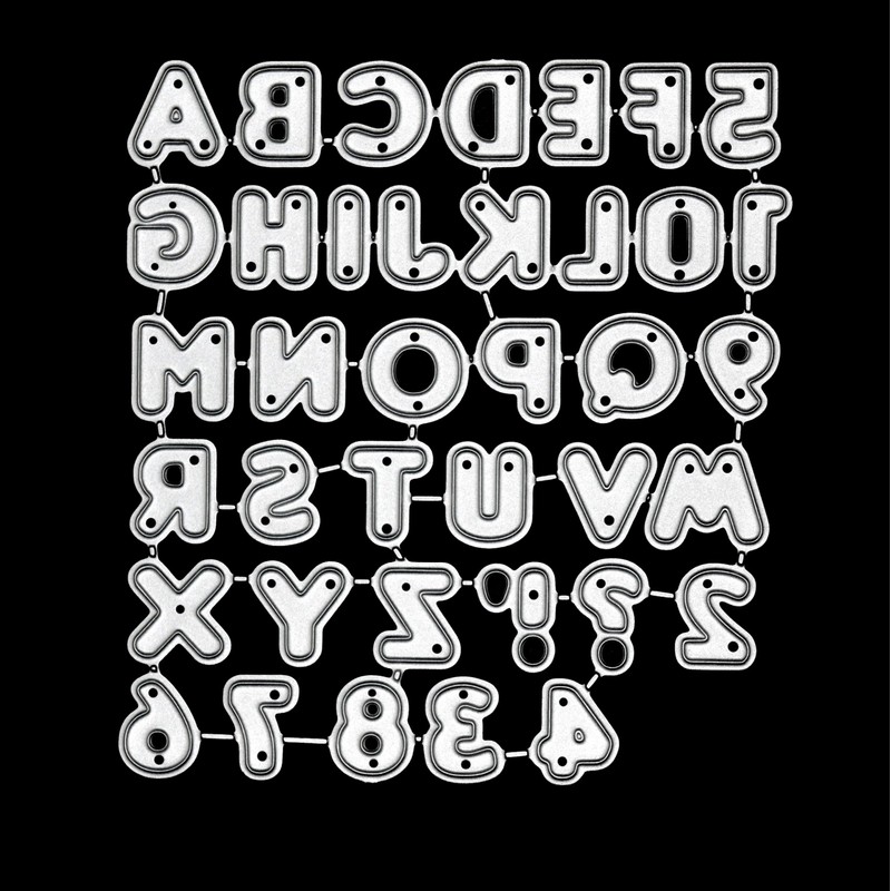 Uppercase Alphabet & Numbers + More Metal Cutting Dies Set,