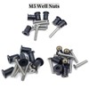 63 Pcs M4 M5 M6 Neoprene Well Nuts,304 Stainless Steel