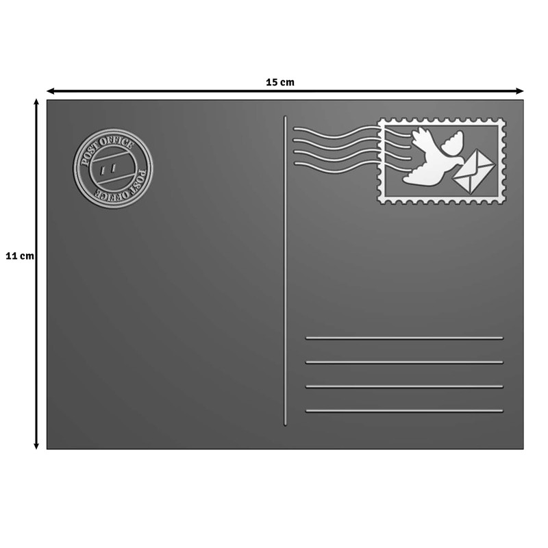 Vaessen Creative Cartella per Embossing 3D Cartolina Postale 11 x