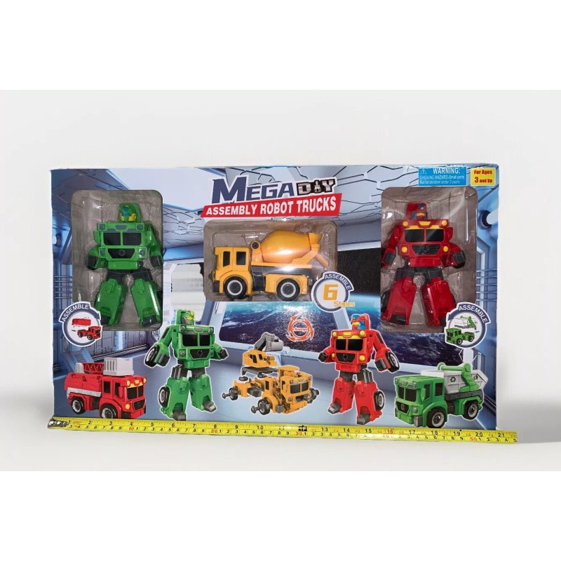 Robot Mega DIY Assembly Robot Trucks 3 Set 6 Styles