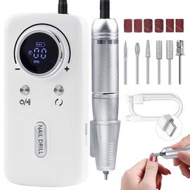 CozyZen Cordless Nail Drill Professional: 45000 RPM Rechargeable Electric Nail File Kit, Portable & Low Noise for Acrylic, Gel Nails, Manicure & Pedicure - Salon & Home Use