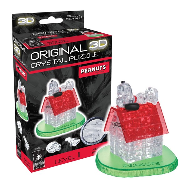 BePuzzled | Peanuts Snoopy House Original 3D Crystal Puzzle, Ages 12 and Up