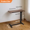 Warmiehomy Overbed Table with Wheels, 70-95cm Adjustable Height Hospital Bed