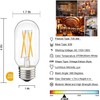 liveMAX Dimmable LED Tubular Bulb 6W,E26 Clear Edison Bulb,60W Equivalent