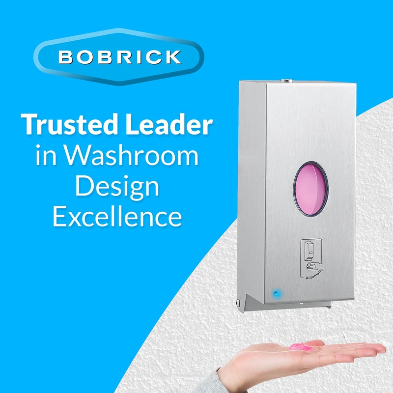Bobrick B-2012 Automatic Wall-Mounted Liquid Soap Dispenser, Stainless Steel, 30