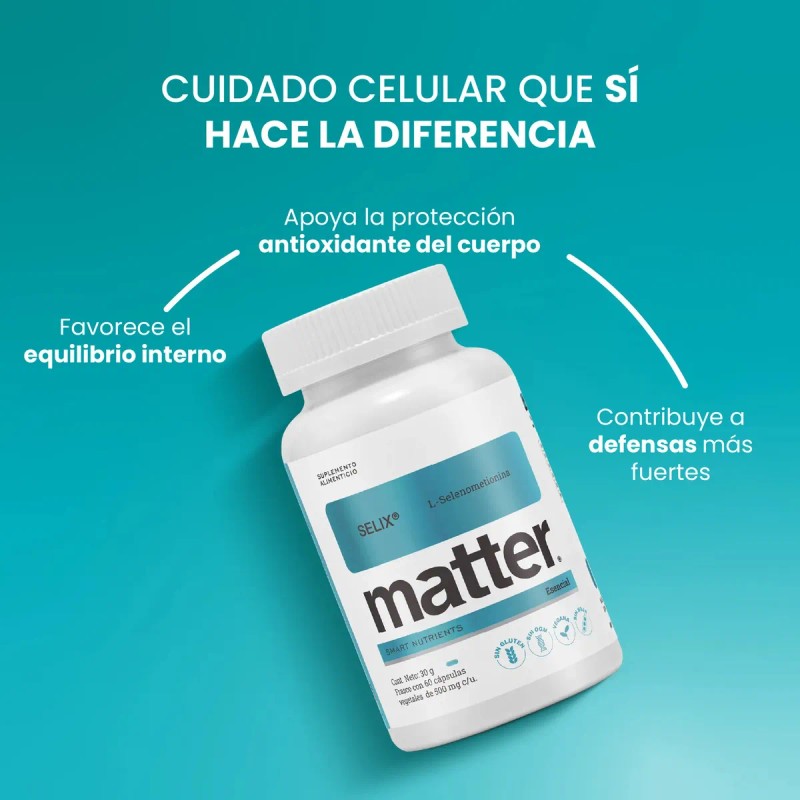 Matter Selix Suplemento Selenio Apoyo Antioxidante Protección Celular Cápsulas