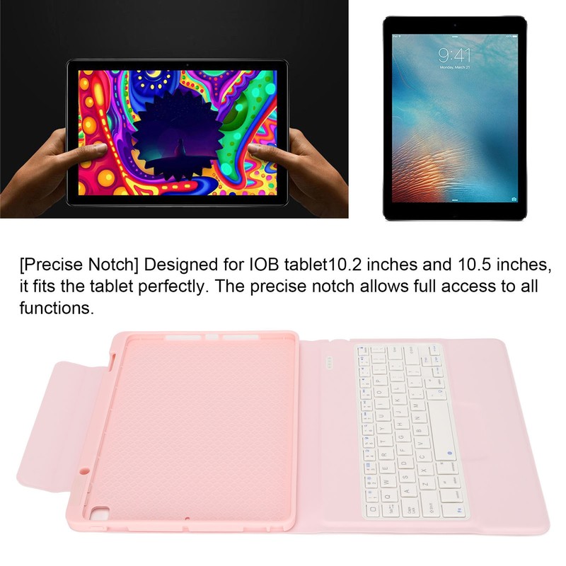 Tablet Case Leather Tablet Protective Cover With Pen Slot Keyboard