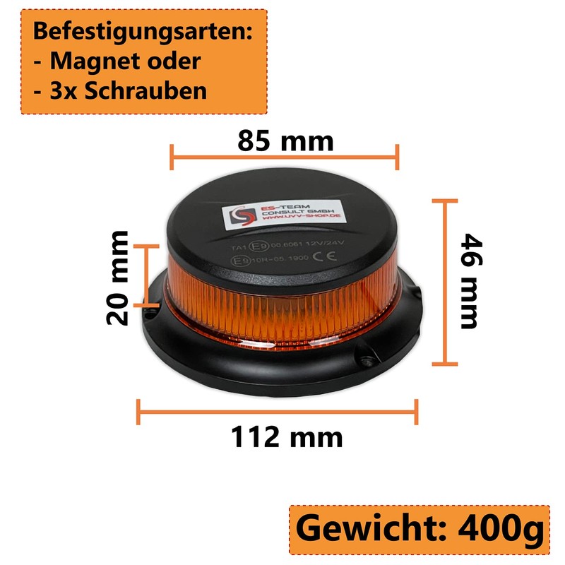 UvV Indicator Light LED Flash Construction Ladder etc. Magnet 200