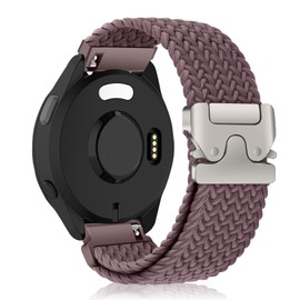 KeHowy 20 mm Nylon Strap for Garmin Vivoactive 5/6/Forerunner 165/165 Music/245/245 Music/645/645 Music/570 42 mm, Braided Replacement Strap for Garmin Venu Sq 2/Venu 2 Plus/Approach S50/S44 - Purple