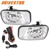 DRIVESTAR Pair Fog Lights Bumper Fog Lamp Clear Lens w/Bulbs,