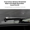 SQQP Carbon Fiber Front & Rear Window Windshield Wiper Arm