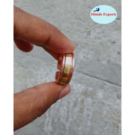 SHINDE EXPORTS Unisex-Adult Copper Magnetic Ring Pure Adjustable 8 Mm Design 1, Copper