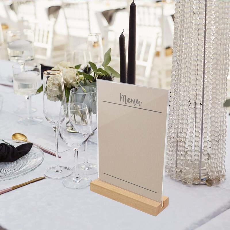 Operitacx Versatile Acrylic Easel Stand Table Sign Display Stand for