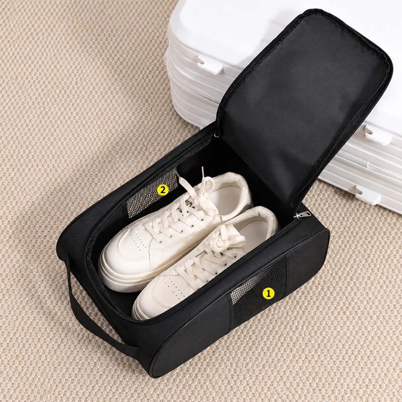 Portable Golf Shoe Bag – Breathable Oxford Cloth Carrier for