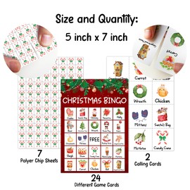 HUQIL Bingo Game, 24 Players, Birthday Party Games Card, Family Activities Bingo Cards for Teen - FS171
