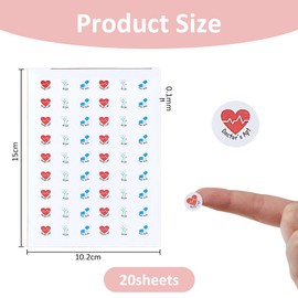 SUPERFINDINGS 20 Sheeet Doctor Nurse Planner Sticker Planner Crafting Paper Stickers Cute Aesthetic Sticker Medical Paper Stickers for Calendar Waterproof Laptop Photo Albums