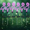 Retisee 6 Pcs Flamingo Solar Stake Lights Pink Flamingo Outdoor