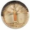 Terre Shaman Drum Goat Skin with Hair Viking Leather Style