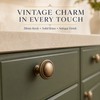 Antique Brass Cabinet Knobs and Drawer Pull Handles, Vintage Zinc
