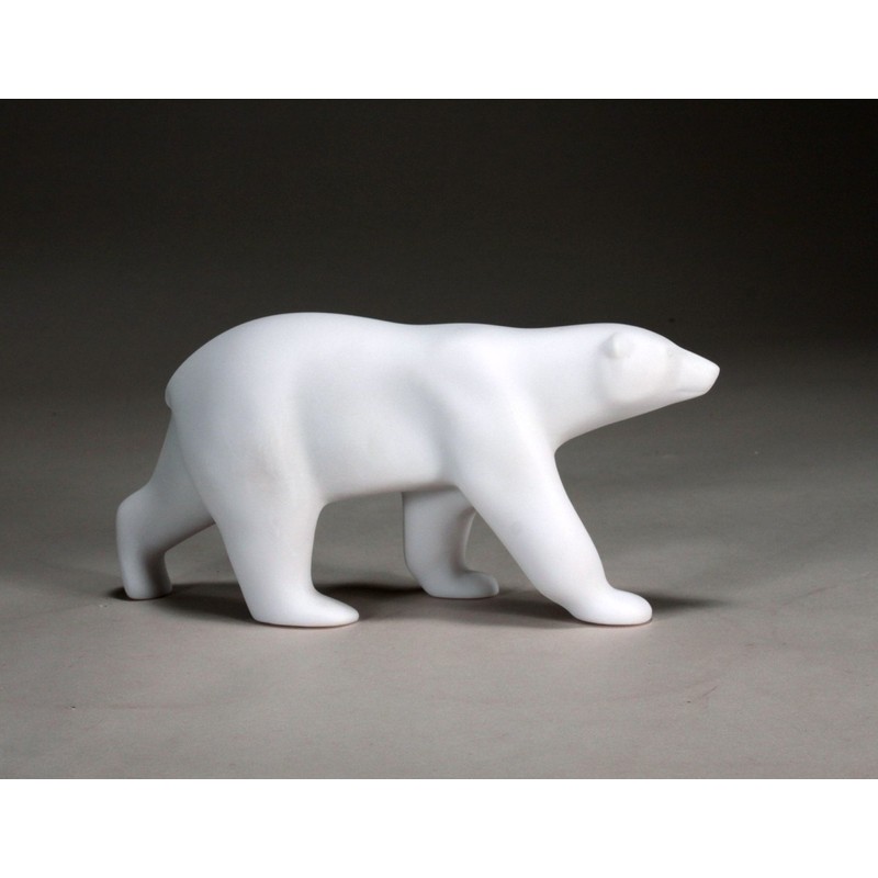 Polar Bear Sculpture by John Perry Pellucida "Free Standing" 10in
