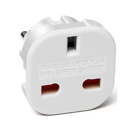 CABLEPELADO UK Plug to European Plug Adapter | Travel Plug | Plug Type G to 2 Pin EU Model C E F | White