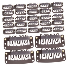 Healeved 60pcs U-Shaped Clips for Hair Extensions Wig Clips Snap Function for Women and Hair Styling for Wig and Hat Fixing