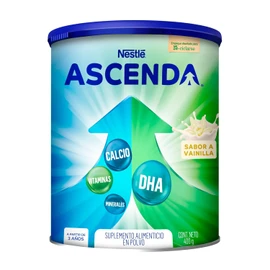 Suplemento Alimenticio en Polvo Ascenda Sabor Vainilla Lata 400g
