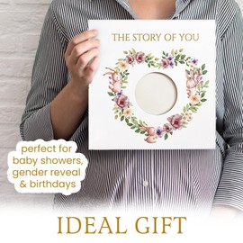 ESCSAR Baby Book Keepsake for boys or girls, Baby Books From Birth, Baby Memory Book with unique design, Hard Cover Baby Scrapbook, First 5 years Memory Book, Childhood Memory Book