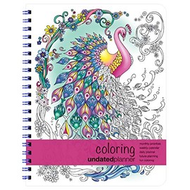Action Publishing Undated Coloring Day Planner (8.5 x 11 inches) Large - Weekly & Monthly Organizer, Appointment Schedule, Goals and Notes