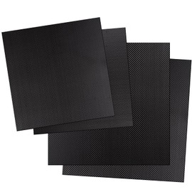 Kalolary Carbon Fiber Board Plate 240 X 240 X 0.5 MM, Carbon Fiber Sheets Available in 0.5mm 1mm 1.5mm 2mm 2.5mm 3mm 4mm Plain Weave Carbon Fiber Sheets 100% 3K Glossy Surface Carbon Fiber Plate